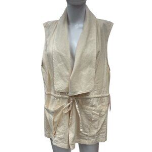 Juicy Couture Womens Beige Sleeveless Jacket Size XL SKU 1509